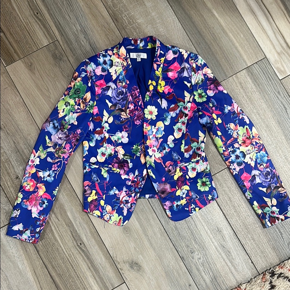 Ovi Blue Floral Blazer